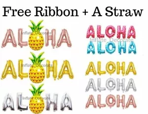 16" Aloha Hello Foil Balloons Hawaiian Beach Party Decoration Summer Baloons UK - Picture 1 of 24