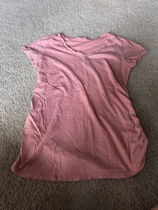 Isabella Maternidad Cuello en V Salmón Rosa Camiseta Talla Pequeña - Imagen 1 de 7