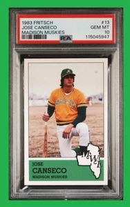 Jose Canseco 1983 Frisch Madison Muskies #13 PSA 10 Oakland A'S 🔥🔥🔥 - Picture 1 of 2