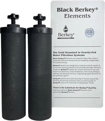 Authentic Black Berkey Elements BB9-2 Filters for Water Systems (Set of 2 Black - Image 1 of 4