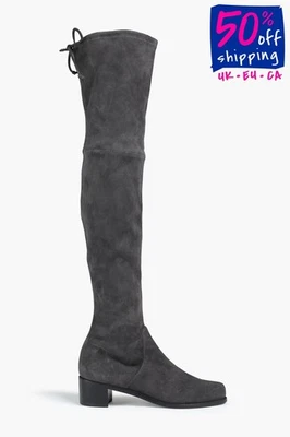 RRP €990 STUART WEITZMAN Suede Leather Over The Knee Boots US7 UK4.5 EU37.5 - Image 1 of 4