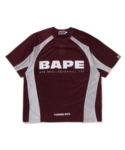A BATHING APE SOLID CAMO JACQUARD MULTILOGO RELAXED FIT FOOTBALL JERSEY Men's M - Picture 1 of 2