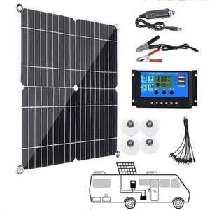 Weiches Solarpanel 200W 12V Monokristallin + Controller 10-100A - Bild 1 von 4