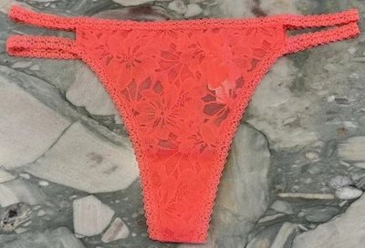 NUEVO Victoria Secret ROSA Encaje Tirantes Tanga Panty - Amapola - XL Foto 1 de 3