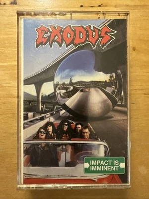 EXODUS - IMPACT IS IMMINENT - Vintage 1990 Thrash Metal Album on Cassette Tape - Image 1 of 4
