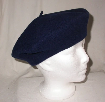 De Colección Field Manor Boina Sombrero Azul Oscuro Lana República Checa Talla Única Avencionado Continental Foto 1 de 4