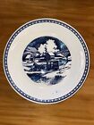 Watkins 1982 Commemorative 10 Pie Plate Blue Horse Drawn Over The River Woods
