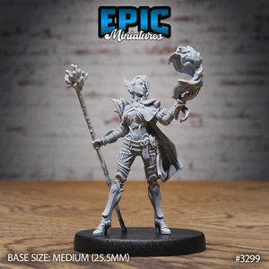 6K Resin 32mm Epic Miniatures Triton Female Magic  (Medium) for D&D - Picture 1 of 2