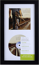 Standard CD Frame Display Case Black Frame 6.5" X 12" Real Glass