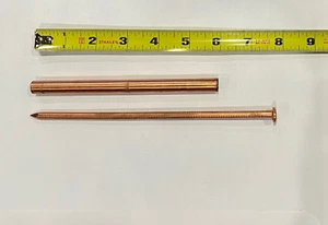 8" Copper Gutter Spike With 6" Copper Ferrule Each - Picture 1 of 1