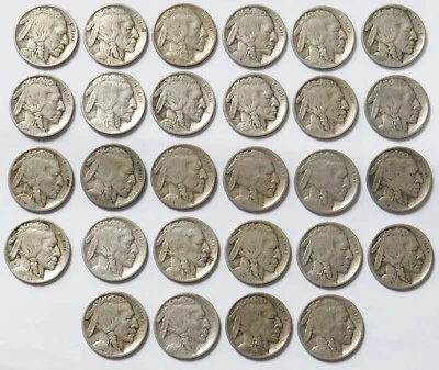 (28) LOTE MONEDAS 5C NÍQUEL BÚFALO 1916 Foto 1 de 2