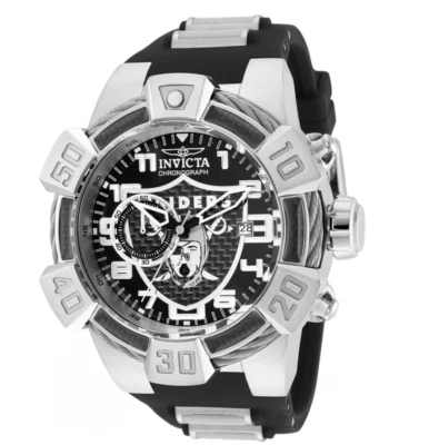 Reloj cronógrafo Invicta NFL Las Vegas Raiders para hombre 52 mm fibra de carbono 35783 Foto 1 de 4