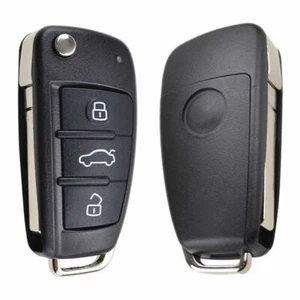 For Audi A1 A2 A3 A4 A6 RS1 S3 Q3 TT Quattro Remote 3 Button Key Case Blade Fobs - Picture 1 of 10