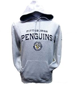 Pittsburgh Penguins MENS Sweatshirt Pullover Vintage Logo Hoody Gray by Reebok