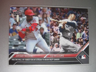 2023 TOPPS NOW JORDAN WALKER/TED WILLIAMS #87 - Image 1 of 2