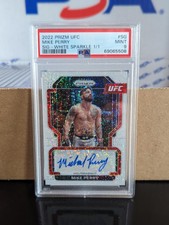 2022 UFC Prizm Mike Perry Signature White Sparkle 1/1 PSA MINT 9