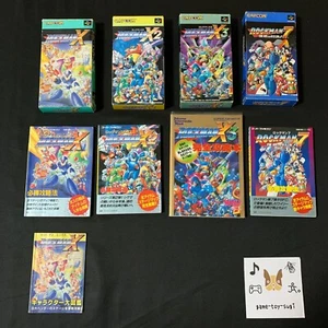 Lot 4 Nintendo Super Famicom Megaman Rockman 7 X X2 X3 Game SNES W/Strategy Book - Picture 1 of 19