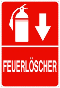 Feuerlöscher Schild Hinweisschild Aufkleber selbstklebend 150x150mm SIF-2710-14 - Bild 1 von 1