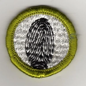 Fingerprinting Merit Badge, Type G, Cloth Back (1961-71), Mint! - Picture 1 of 1