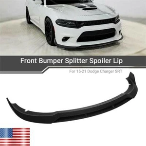 Matte Black Look Front Bumper Lip Splitter Fits For Dodge Charger SRT 2015-2023 - Picture 1 of 12