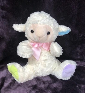Peluche pasquale avorio bambino agnello pecora pastello orecchie piedi peluche Kelly giocattolo 10" - Foto 1 di 8