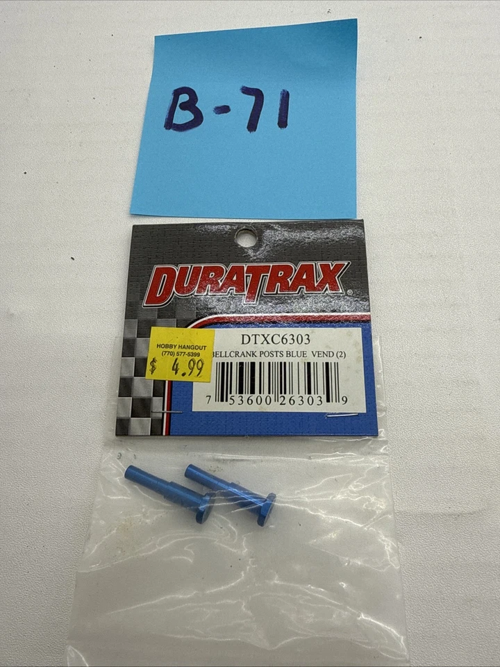 Duratrax DTXC 6303 Bellcrank Posts Blue Vend (2) - Image 1 of 1