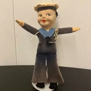 Bambola vintage Norah Wellings ragazzo marinaio alta 8" made in England - Foto 1 di 10