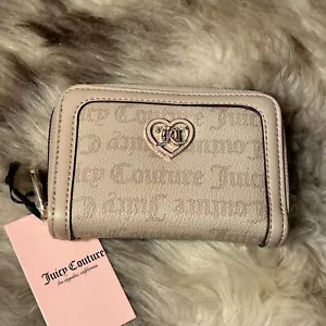 NWT Juicy Couture Flawless Medium Double Zip Around Wallet - Cafe - Picture 1 of 5
