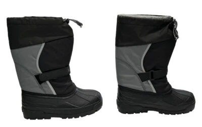 LL Bean Northwoods Botas de Nieve Negro Gris Grafito Niños Talla 6 Ver *Descripción* Foto 1 de 4