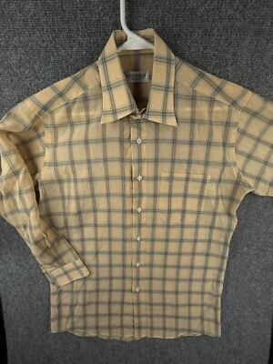 Givenchy клетку желтый размер 95 длинным рукавом на пуговицах карман логотип полиэстер M/L - Изображение 1 из 4