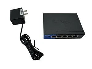 Linksys - 5-Port Gigabit Ethernet Switch - Black/Blue  SE3005v2 - VG - Picture 1 of 4