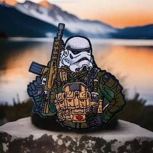 Tactical Star War Embroidered Hook/Loop Morale Patch - Picture 1 of 3