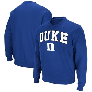 Men's Colosseum Royal Duke Blue Devils Arch & Logo Pullover Sweatshirt - Picture 1 of 3