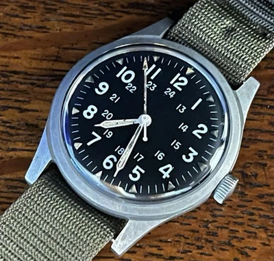 Reloj Nam Military 65 Emitido Benrus DTU Hack W3818B Reparado Dark Lume ¡EXCELENTE! Foto 1 de 4