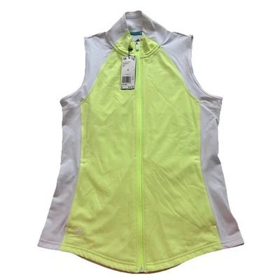 Женский жилет для гольфа Adidas на молнии цветной блок маленький - Изображение 1 из 2