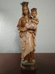 9.75" Our Lady Of Mount Carmel Brown Scapular Child Jesus Resin Statue - Picture 1 of 14