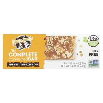 The Complete Cookie-Fied Bar®, Peanut Butter Chocolate Chip, 9 Bars, 1.59 oz (45 - Imagem 1 de 4