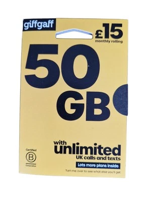  TARJETA SIM GIFF GAFF PAY AS YOU GO SOLO 99P Foto 1 de 2