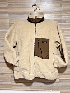 Patagonia Men’s Classic Retro-X Fleece Jacket Size Large 2015 Beige + Brown - Bild 1 von 9