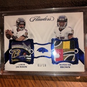 2019 Flawless Lamar Jackson Raven 5 Clr Logo 1/10 Rare Prime Patches B More