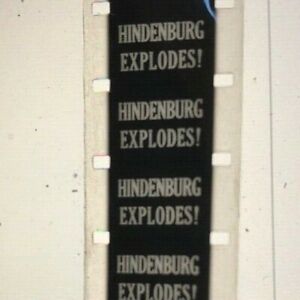 Hindenburg Explodes Castle Film B&W 16mm News Film Movie History Zeppelin German