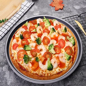 Pizza Baking Pan With Holes Round Baking Tray With Perforated Holes carefully - Picture 1 of 7
