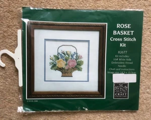 Craft Collection Cross Stitch Kit 82677 "Rose Basket" - Picture 1 of 3