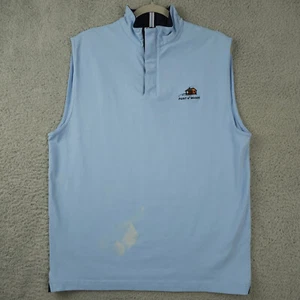 FootJoy Vest Mens Medium Blue 1/4 Zip Stretch Point O Woods Golf Casual FLAW - Picture 1 of 13