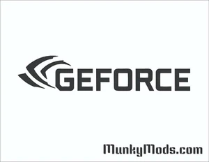 Geforce Claw w Text Computer PC Case Window Applique Vinyl Decal (Color Choices) - Picture 1 of 3