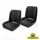 SET FRONT LOW BACK BUCKET SEAT IN OEM BLACK, JEEP CJ5,CJ3,CJ2 1955-1979
