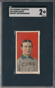 1909 T206 PIEDMONT - FRANK CHANCE RED PORTRAIT - SGC 2 GD (SVSC)