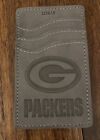Green Bay Packers Grey Phone Wallet New NFL Leeman 3 Pocket Card Sleeves
