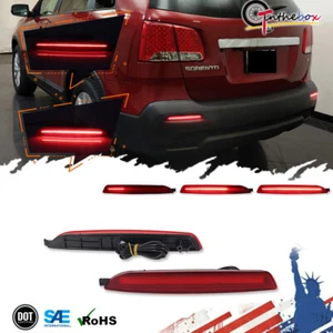 Luces LED de señal de freno trasero reflector de parachoques trasero rojo para Kia Sorento 2011-2013 - Imagen 1 de 12
