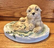 California Sea Otter Mother And Baby Porcelain Figurine Limited Ed. 1981 Japan
